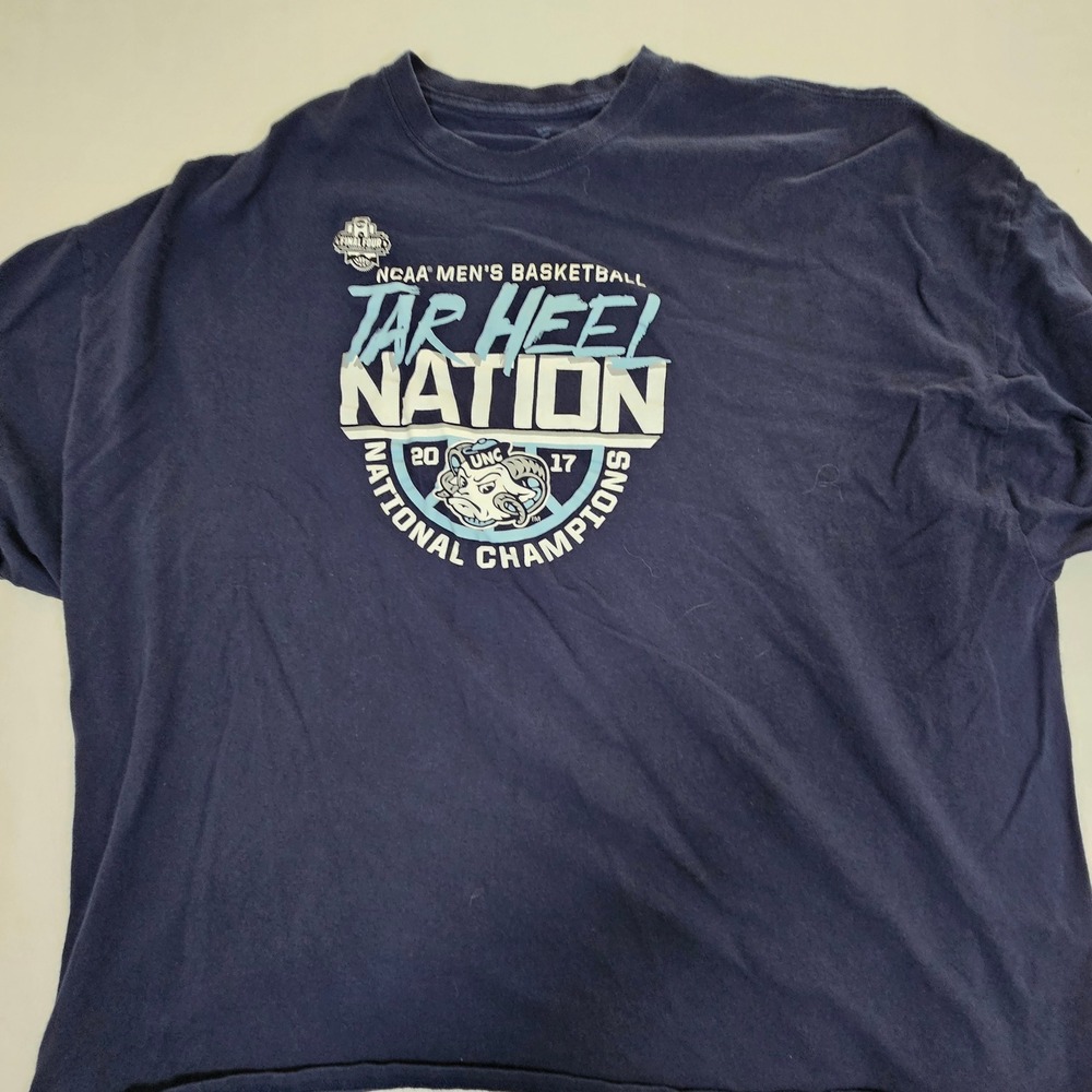 Fanatics‎ UNC Tar Heels 2017 NCAA National Champions Mens T-Shirt Navy Blue 5XL